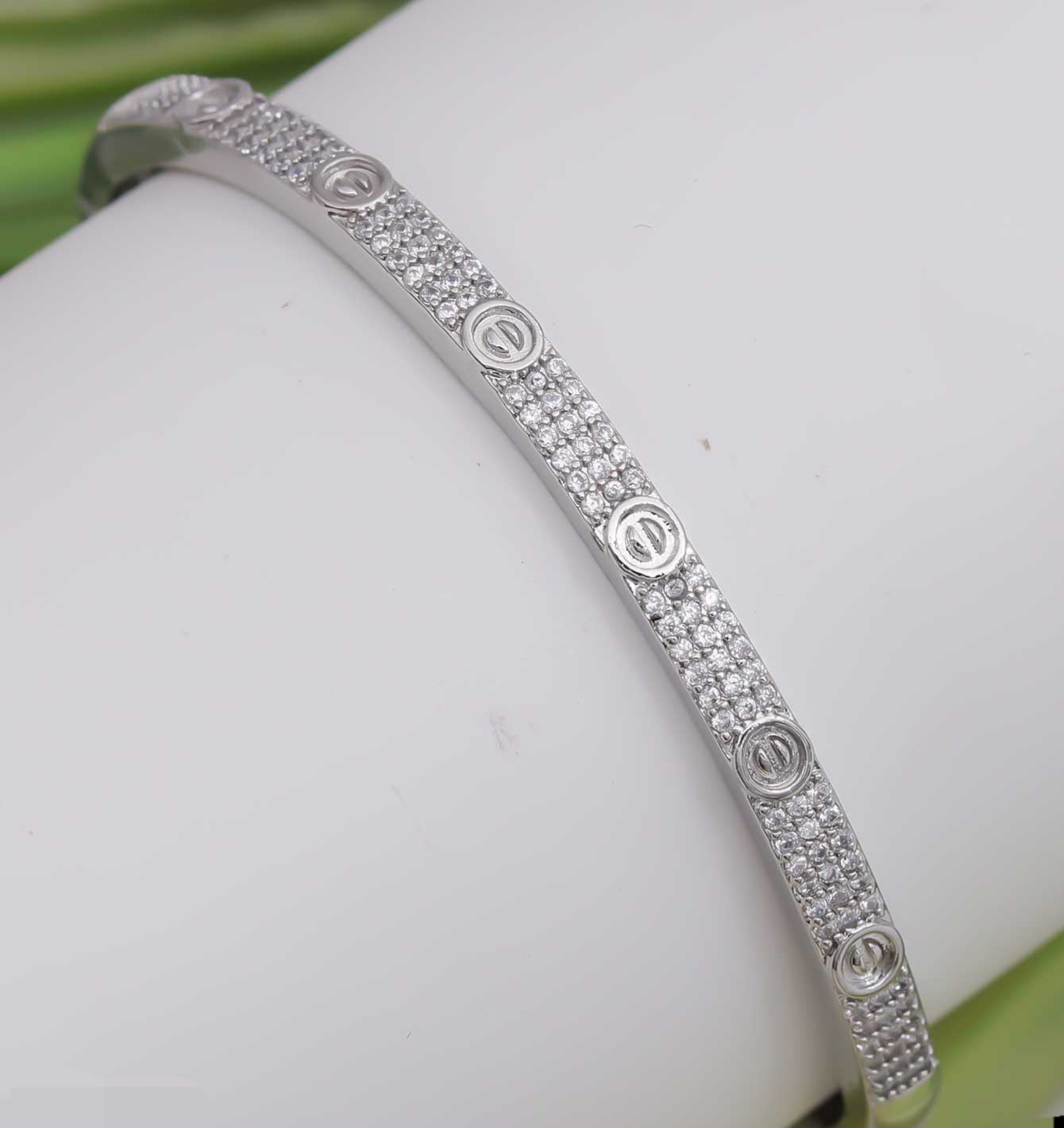 Rhodium Band Kada - eNJay Jewels 