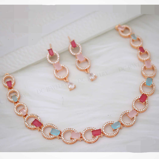 Vivid Harmony Circle Necklace - eNJay Jewels 