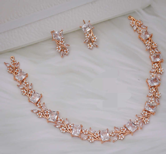 Floral Embrace Diamond Necklace - eNJay Jewels 