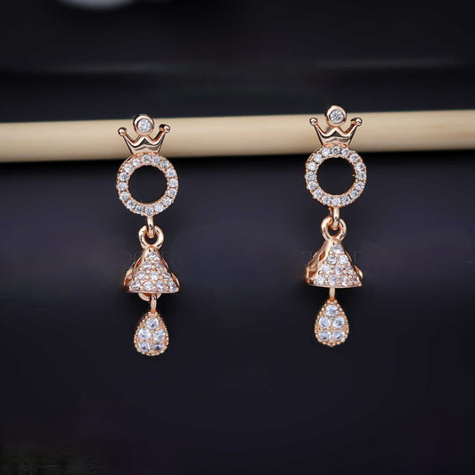 Crowned Jhumki Drops - eNJay Jewels 