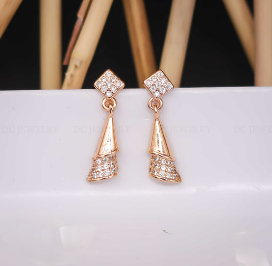 Square Prism with Cone Drops Earrings - eNJay Jewels 