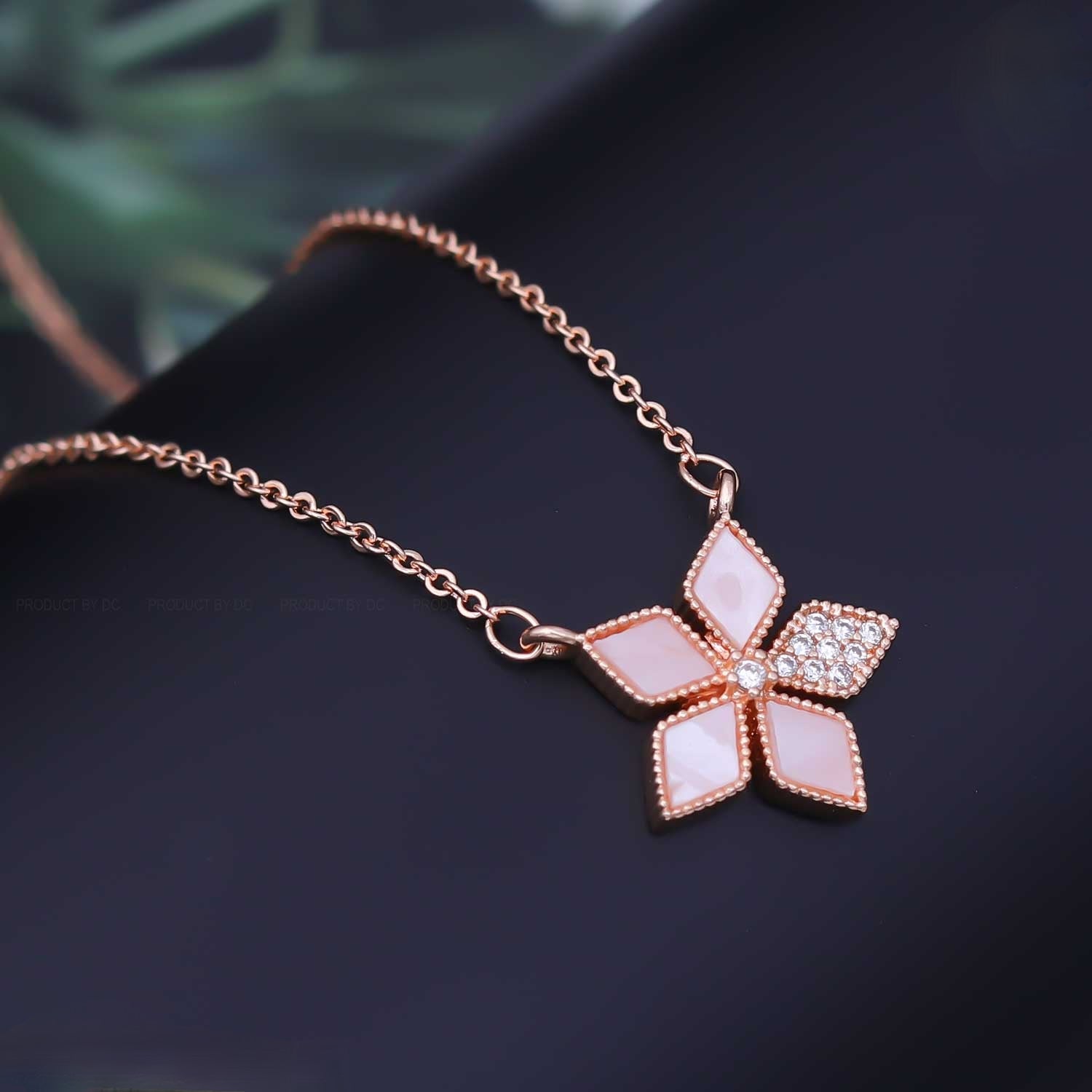 Five Petal Embrace Pendant Chain - eNJay Jewels 