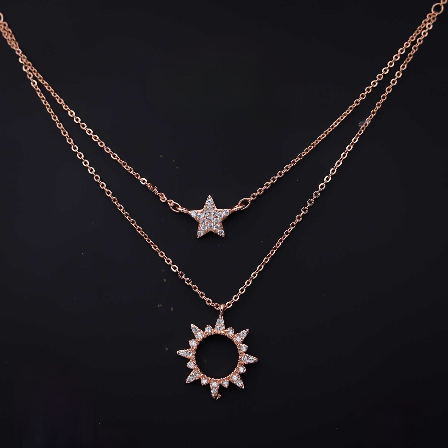 Golden Star & Sun Chain - eNJay Jewels 