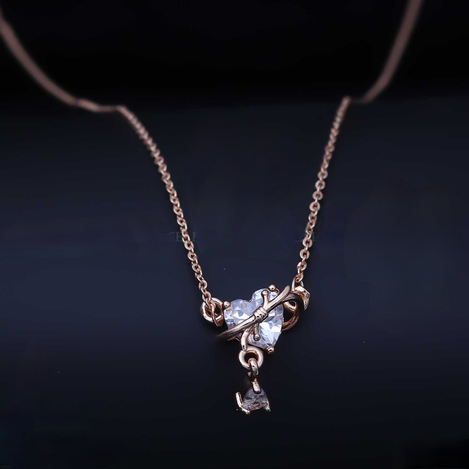 Eternal Heart Drop Chain - eNJay Jewels 